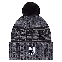 Men's New Era Gray Pittsburgh Steelers 2025 Sideline Cuffed Knit Hat with Pom
