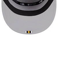 Casquette snapback 9FIFTY grise à panneau fendu des Steelers de Pittsburgh 2025 de New Era pour homme