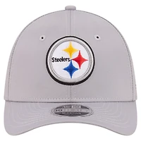 Men's New Era Gray Pittsburgh Steelers 39THIRTY M-Crown Flex Fit Hat