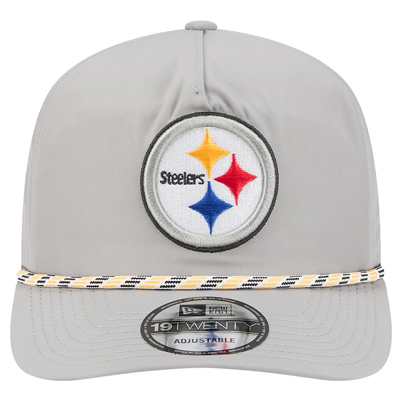Casquette New Era grise Pittsburgh Steelers Rope 19TWENTY pour homme