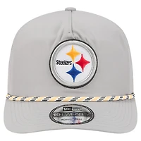 Casquette New Era grise Pittsburgh Steelers Rope 19TWENTY pour homme