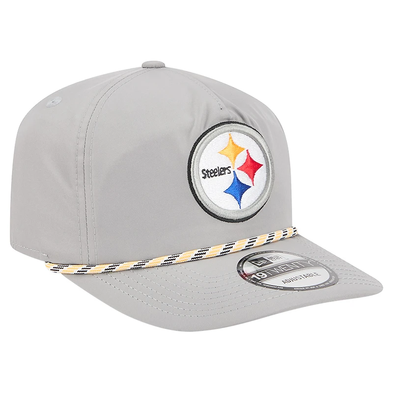 Casquette New Era grise Pittsburgh Steelers Rope 19TWENTY pour homme