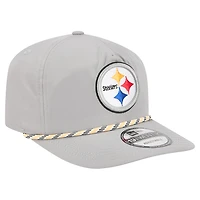 Casquette New Era grise Pittsburgh Steelers Rope 19TWENTY pour homme