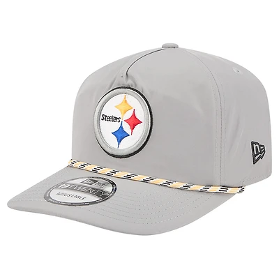Casquette New Era grise Pittsburgh Steelers Rope 19TWENTY pour homme