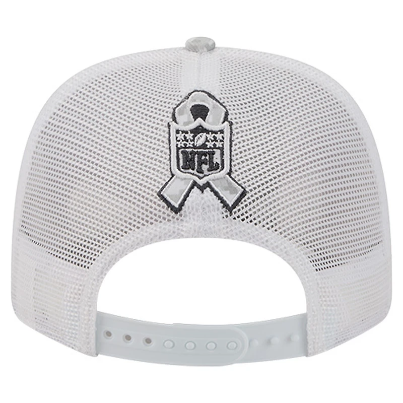Casquette trucker ajustable New Era grise Pittsburgh Steelers Salute to Service pour homme, modèle 9SEVENTY.