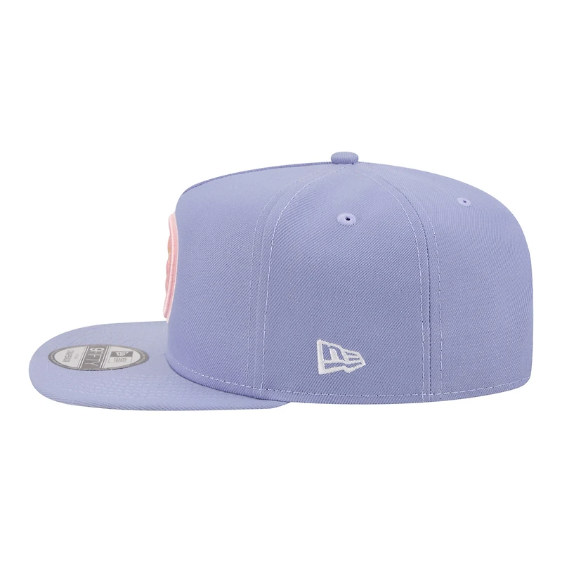 Casquette snapback New Era 9FIFTY Bloom A-Frame pour homme, couleur lavande, Pittsburgh Steelers