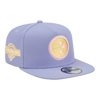 Men's New Era  Lavender Pittsburgh Steelers Bloom A-Frame 9FIFTY Snapback Hat