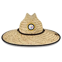 Men's New Era Natural Pittsburgh Steelers NFL Training Camp Official Straw Lifeguard Hat