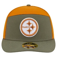 Men's New Era Olive/Brown Pittsburgh Steelers Two-Tone Color Pack Split Panel 59FIFTY Fitted Hat