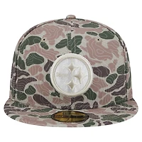 Men's New Era  Pittsburgh Steelers Geo Camo 59FIFTY Fitted Hat
