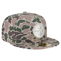 Men's New Era  Pittsburgh Steelers Geo Camo 59FIFTY Fitted Hat