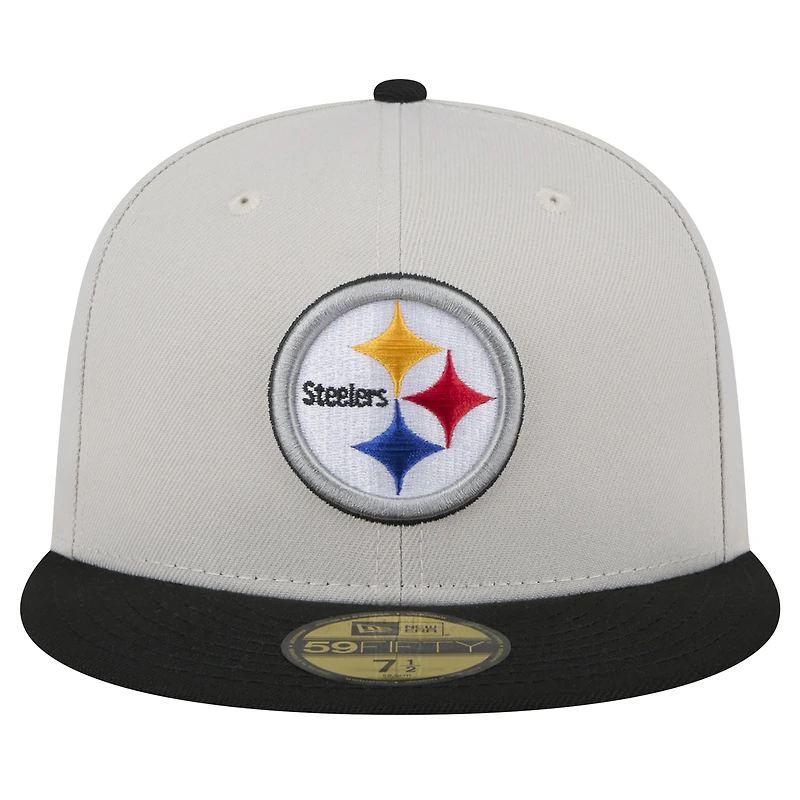 Casquette ajustée 59FIFTY Stoney des Steelers de Pittsburgh New Era pour hommes