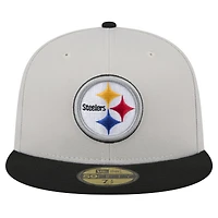 Casquette ajustée 59FIFTY Stoney des Steelers de Pittsburgh New Era pour hommes