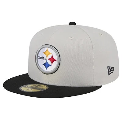 Casquette ajustée 59FIFTY Stoney des Steelers de Pittsburgh New Era pour hommes
