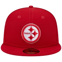 Casquette ajustée 59FIFTY pour homme New Era Scarlet Pittsburgh Steelers Super Bowl XLIII Main Patch