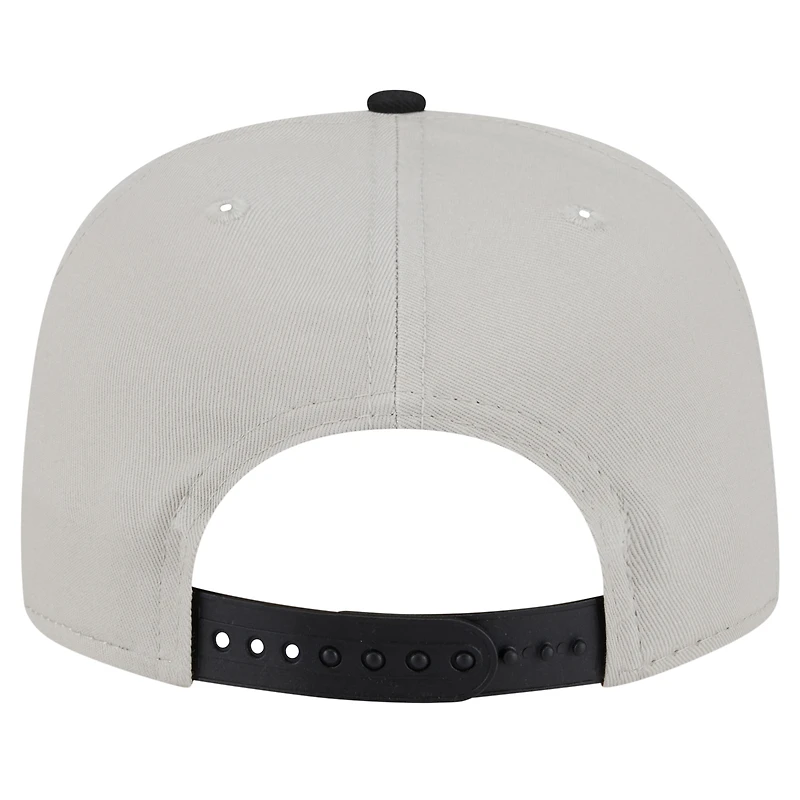 Men's New Era Stone/Black Pittsburgh Steelers Athletic Golfer Snapback Hat