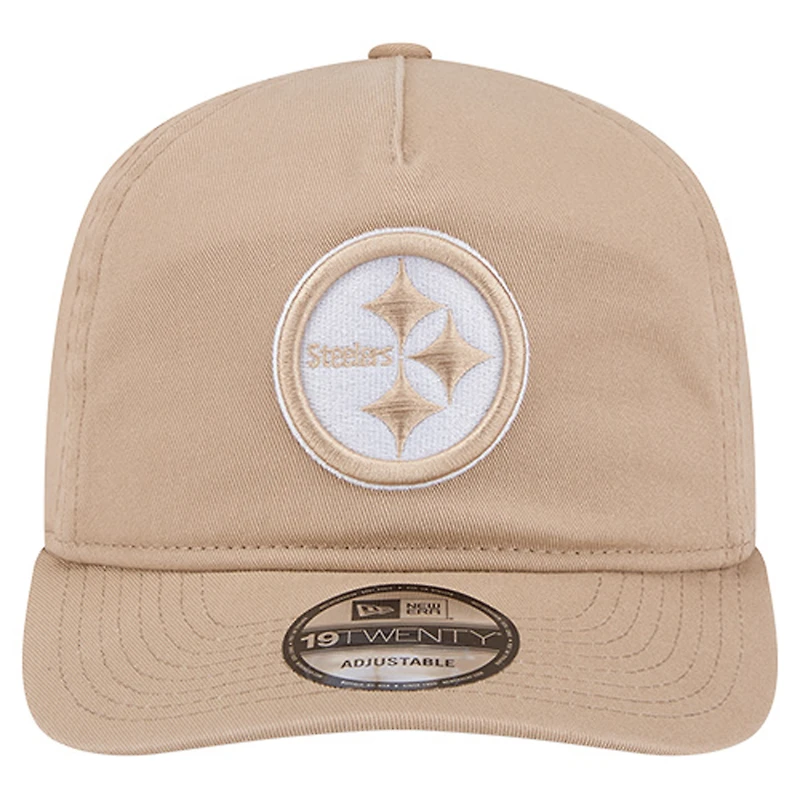 Casquette ajustable 19TWENTY des Pittsburgh Steelers de New Era pour homme, couleur tan