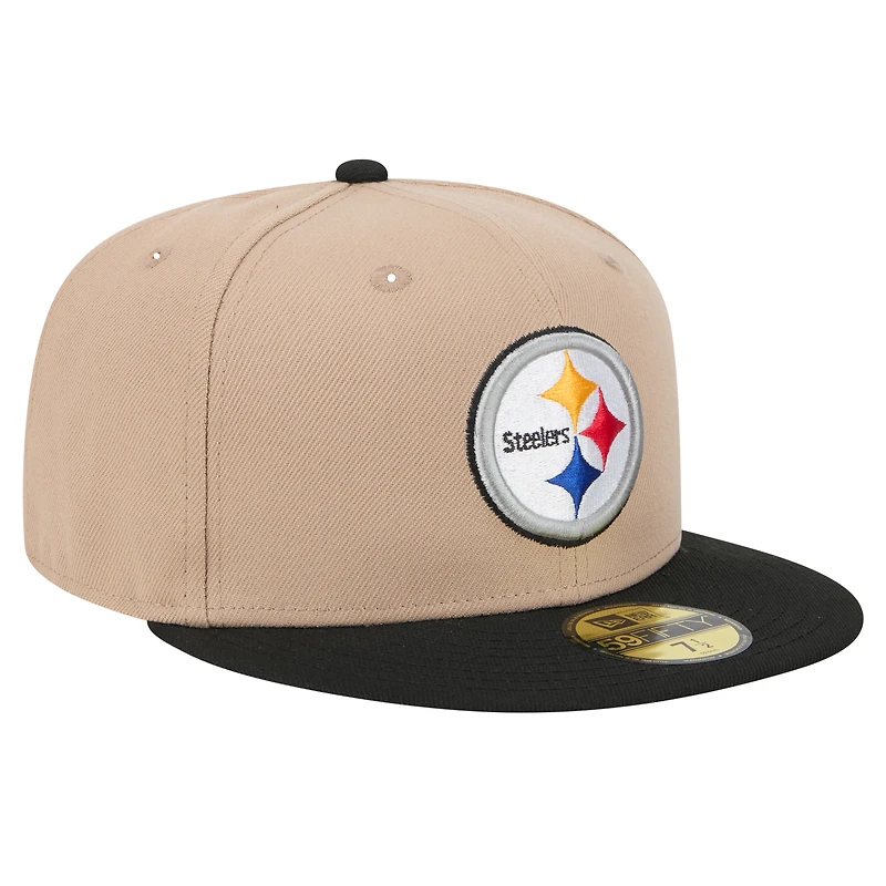 Casquette ajustée 59FIFTY avec logo principal des Steelers de Pittsburgh New Era pour homme