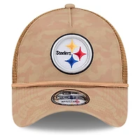 Men's New Era  Tan Pittsburgh Steelers Wheat Camo 9FORTY Adjustable Hat
