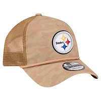 Men's New Era  Tan Pittsburgh Steelers Wheat Camo 9FORTY Adjustable Hat