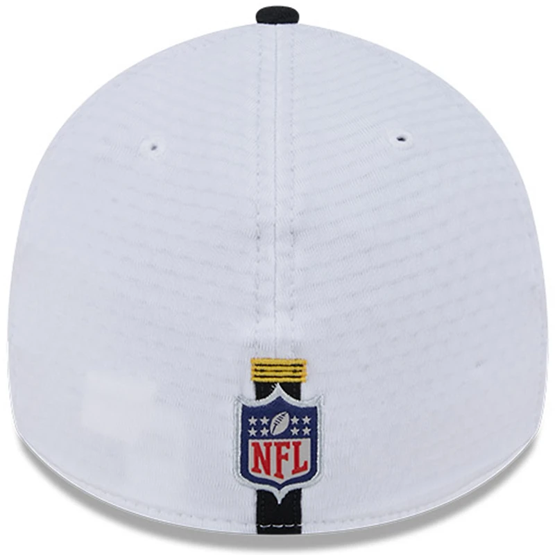 Men's New Era White/Black Pittsburgh Steelers 2024 NFL Training Camp 39THIRTY Flex Hat