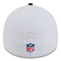 Men's New Era  White/Black Pittsburgh Steelers 2025 NFL Training Camp 39THIRTY Flex Hat