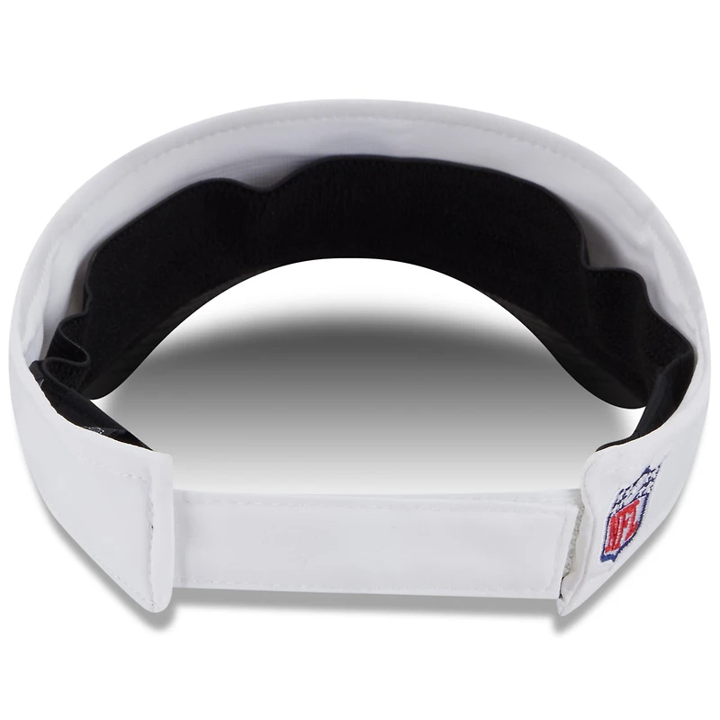 Visière ajustable New Era blanche/noire pour homme, camp d'entraînement NFL 2025 des Pittsburgh Steelers
