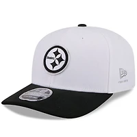Men's New Era  White/Black Pittsburgh Steelers 2026 NFL Draft 9SEVENTY Adjustable Hat