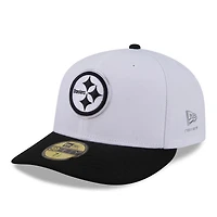 Men's New Era  White/Black Pittsburgh Steelers 2026 NFL Draft Pre-Curved 59FIFTY Fitted Hat