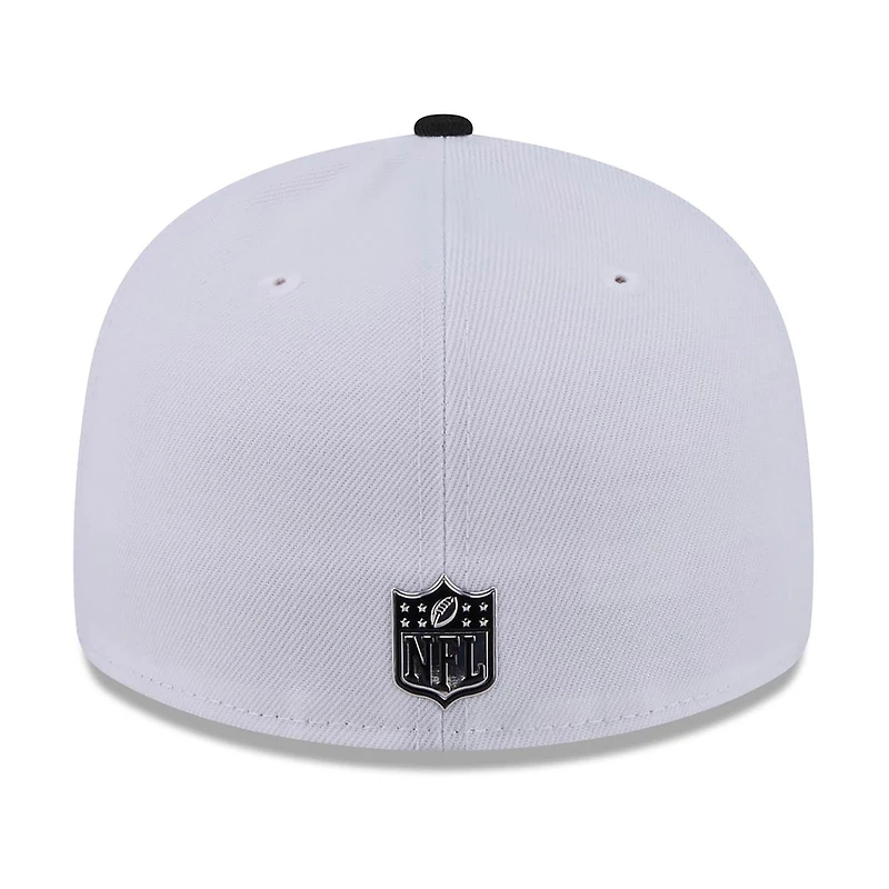 Men's New Era  White/Black Pittsburgh Steelers 2026 NFL Draft Pre-Curved 59FIFTY Fitted Hat