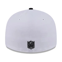 Men's New Era  White/Black Pittsburgh Steelers 2026 NFL Draft Pre-Curved 59FIFTY Fitted Hat