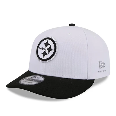 Casquette snapback New Era blanche et noire Pittsburgh Steelers, édition spéciale NFL Draft 2026