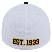 Casquette New Era 39THIRTY Flex blanche/noire pour homme des Pittsburgh Steelers Dashmark Rays