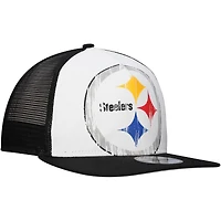 Casquette Snapback 9FIFTY A-Frame blanche/noire Pittsburgh Steelers New Era pour homme