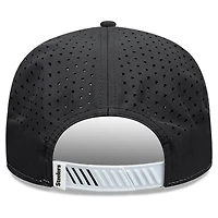 Men's New Era  White/Black Pittsburgh Steelers Established Patch 9SEVENTY Adjustable Hat