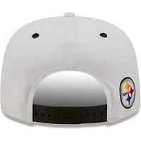 Casquette New Era Pittsburgh Steelers Sparky Original 9FIFTY Snapback blanche/noire pour homme