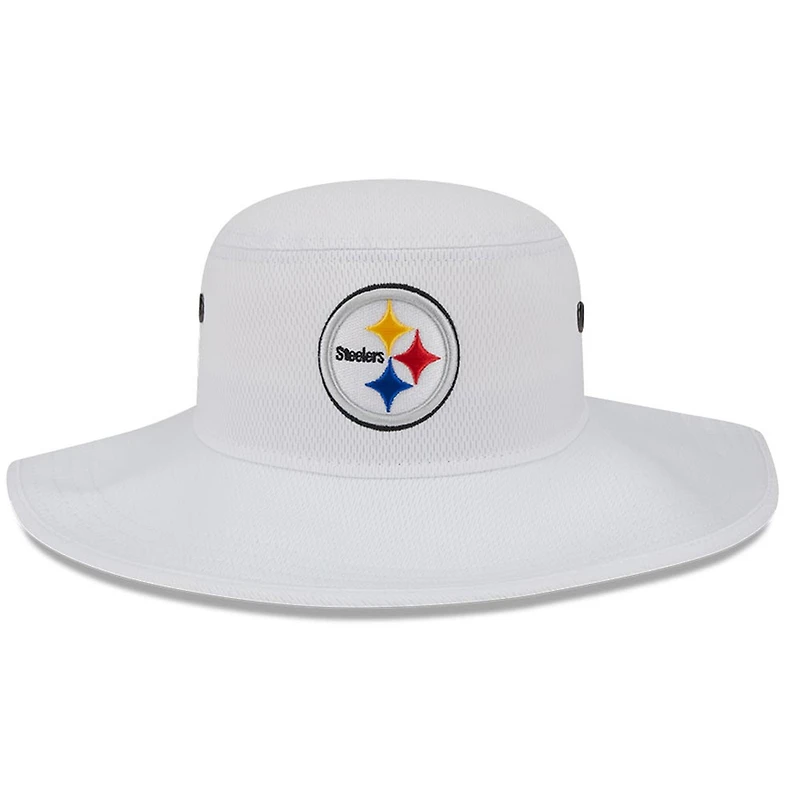 Chapeau bob panama New Era Pittsburgh Steelers 2023 NFL Training Camp pour homme, blanc