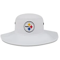 Chapeau bob panama New Era Pittsburgh Steelers 2023 NFL Training Camp pour homme, blanc