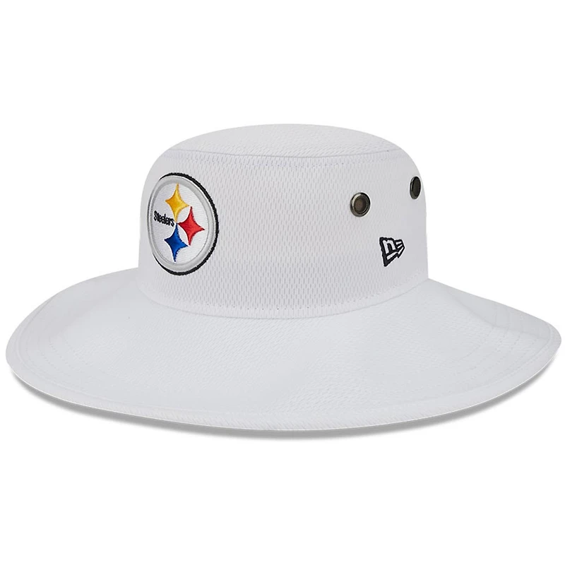 Chapeau bob panama New Era Pittsburgh Steelers 2023 NFL Training Camp pour homme, blanc