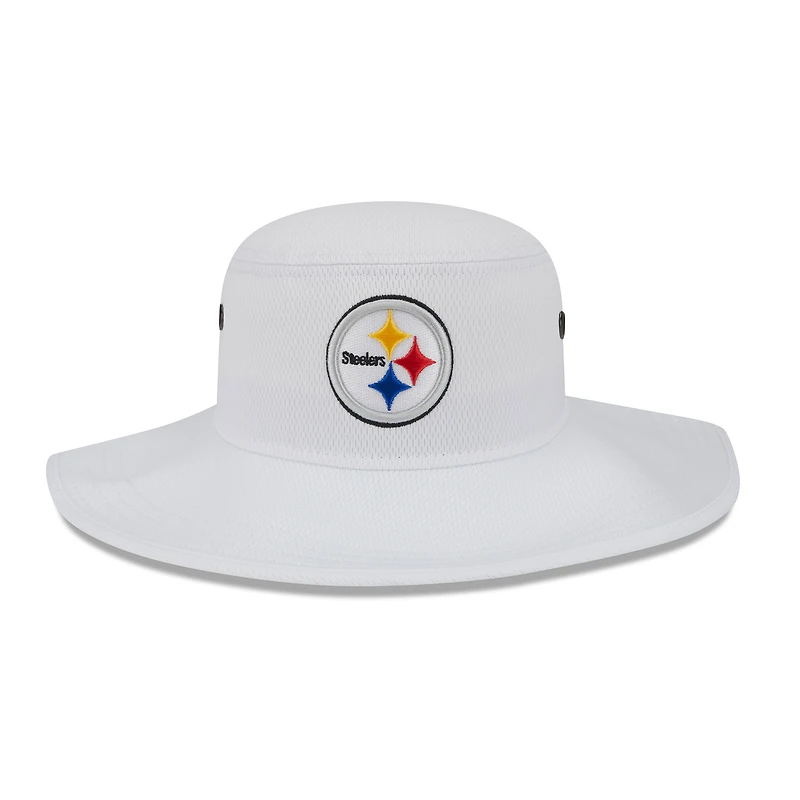 Men's New Era White Pittsburgh Steelers 2023 NFL Training Camp Panama Bucket Hat