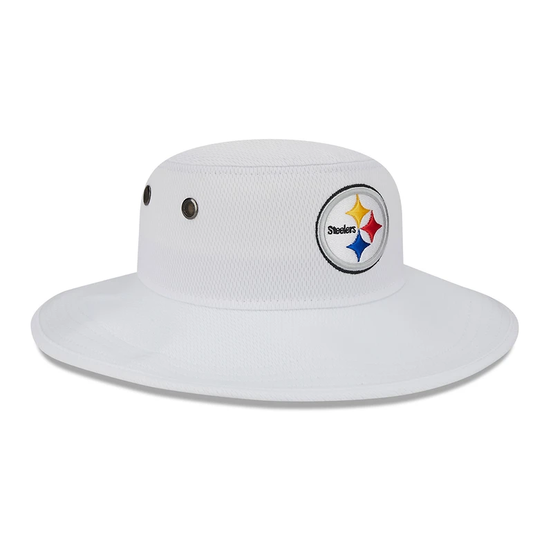 Men's New Era  White Pittsburgh Steelers 2023 NFL Training Camp Panama Bucket Hat