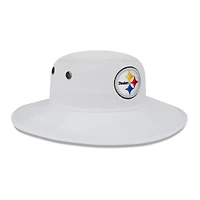 Men's New Era  White Pittsburgh Steelers 2023 NFL Training Camp Panama Bucket Hat