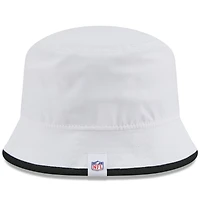 Bob New Era blanche extensible pour homme, camp d'entraînement NFL 2025 des Pittsburgh Steelers