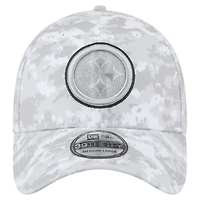 Casquette New Era blanche Pittsburgh Steelers 2025 Salute to Service pour homme, pack fan 39THIRTY Flex