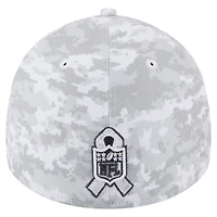 Casquette New Era blanche Pittsburgh Steelers 2025 Salute to Service pour homme, pack fan 39THIRTY Flex