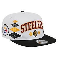 Men's New Era  White Pittsburgh Steelers Argyle 19TWENTY Adjustable Hat