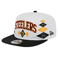 Casquette ajustable New Era blanche Pittsburgh Steelers Argyle 19TWENTY pour homme