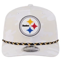 Casquette ajustable New Era blanche Pittsburgh Steelers Camo Rope 9SEVENTY pour homme