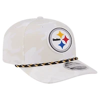 Men's New Era  White Pittsburgh Steelers Camo Rope 9SEVENTY Adjustable Hat