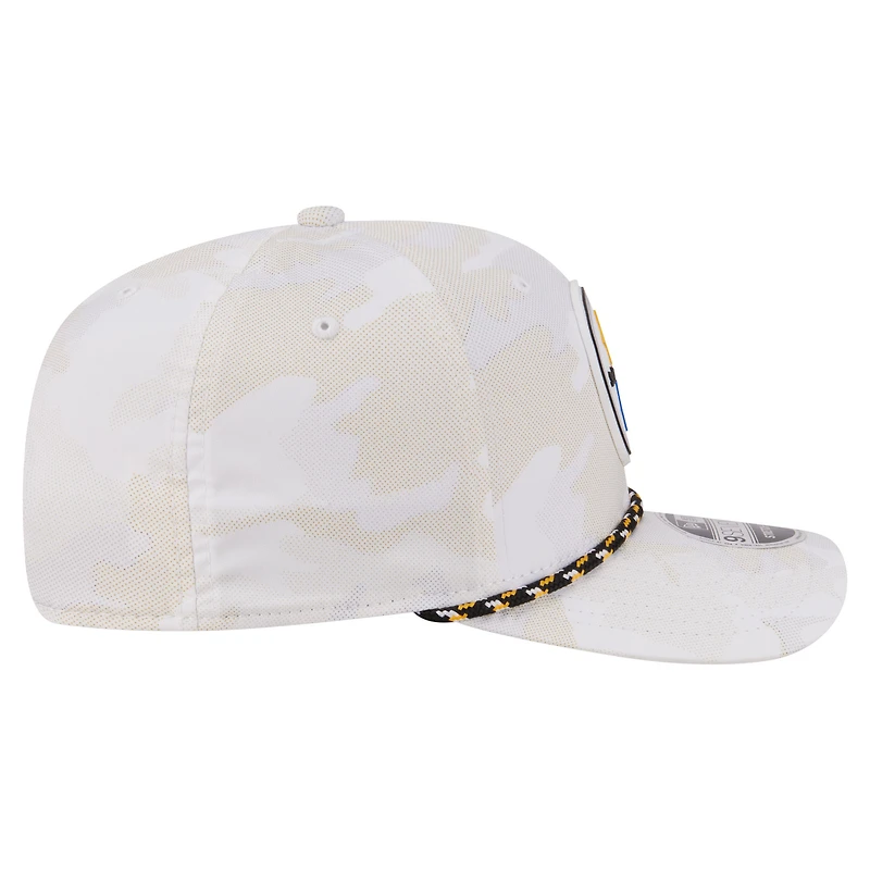 Men's New Era  White Pittsburgh Steelers Camo Rope 9SEVENTY Adjustable Hat